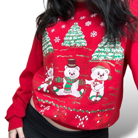Polar bear Christmas sweater - Picture 2 of 7